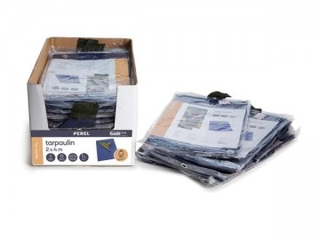 Dekzeil blauw kaki 2 x 4 m in dozen