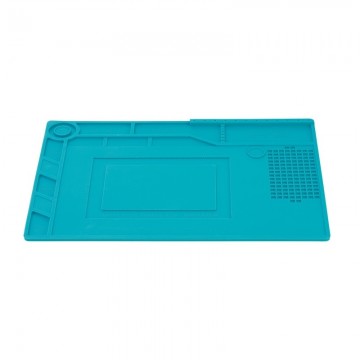 Siliconen soldeermat 39x27cm blauw 1