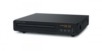 Zwarte muse m 55 dvd speler vooraanzicht